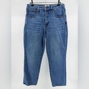 OAT New York High Rise Straight Crop Medium Wash Jeans, Women's 30